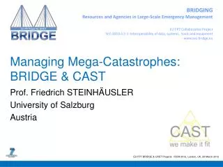 Managing Mega-Catastrophes: BRIDGE &amp; CAST