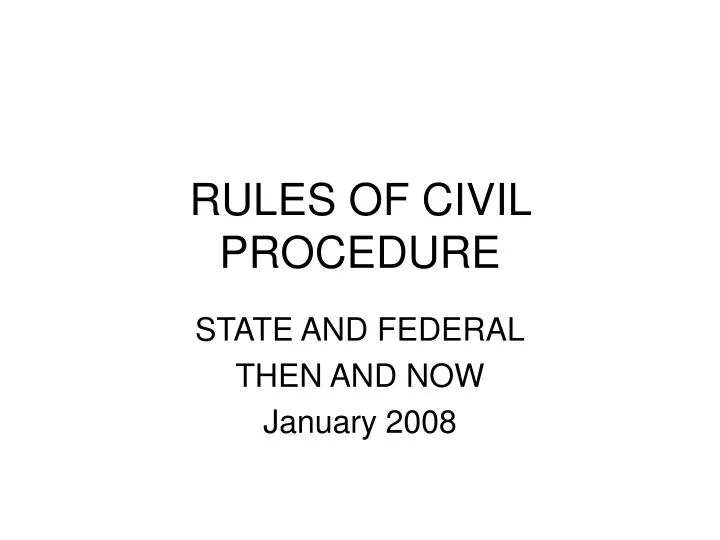 rules of civil procedure