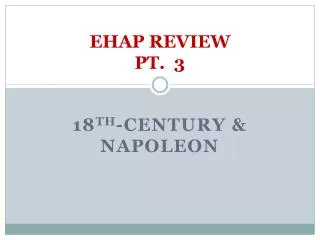 EHAP REVIEW PT. 3