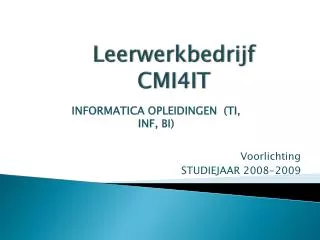 leerwerkbedrijf cmi4it