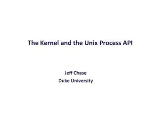 The Kernel and the Unix Process API