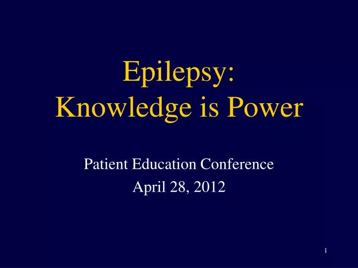 epilepsy knowledge is power