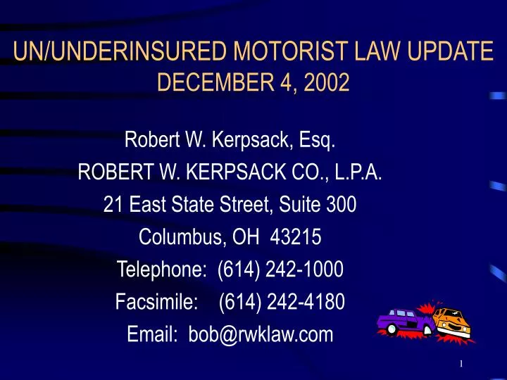 un underinsured motorist law update december 4 2002