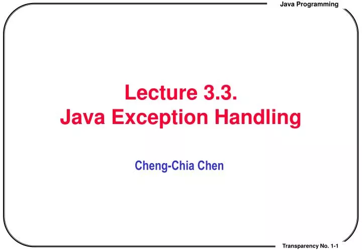 lecture 3 3 java exception handling