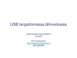 usb langattomassa l hiverkossa