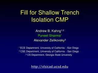 Fill for Shallow Trench Isolation CMP