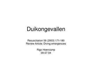 duikongevallen
