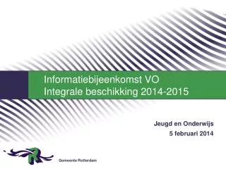 jeugd en onderwijs 5 februari 2014