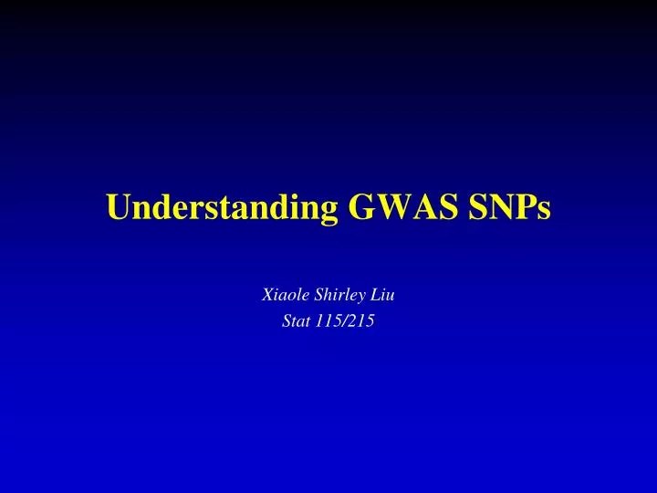 understanding gwas snps