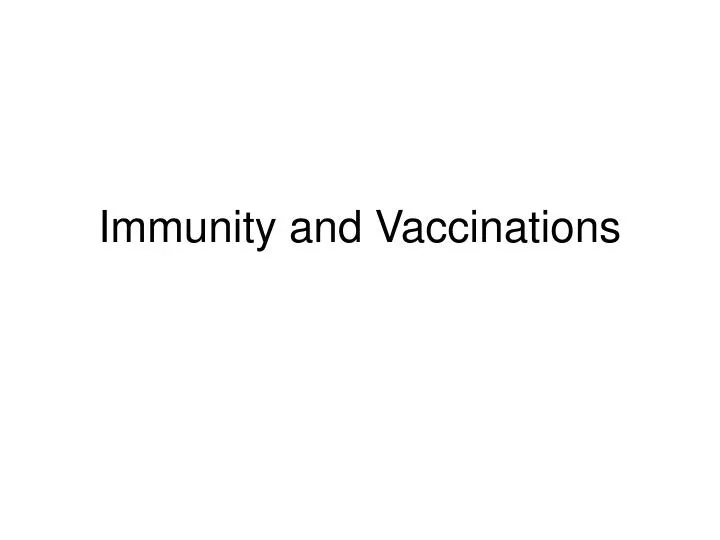 immunity and vaccinations