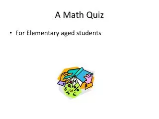 A Math Quiz