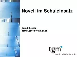 Novell im Schuleinsatz