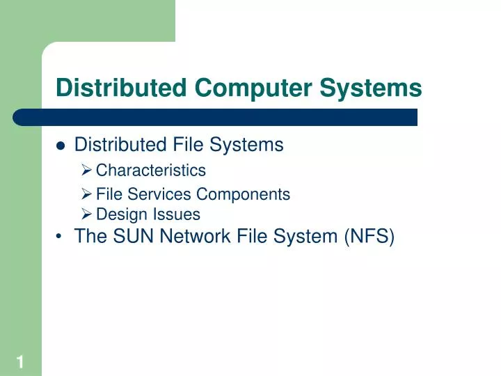 distributed computer systems