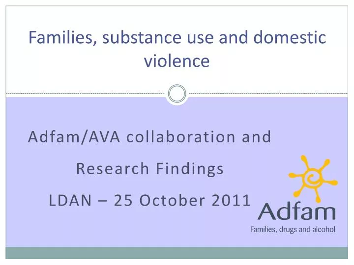 families substance use and domestic violence