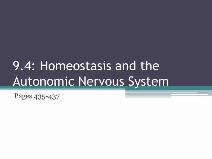 9 4 homeostasis and the autonomic nervous system