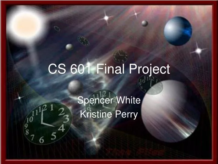 cs 601 final project