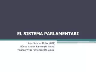 el sistema parlamentari