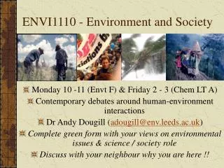 ENVI1110 - Environment and Society