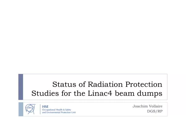 status of radiation protection studies for the linac4 beam dumps