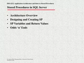 Stored Procedures in SQL Server
