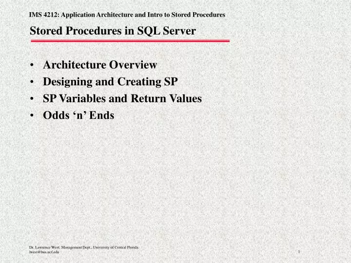 stored procedures in sql server