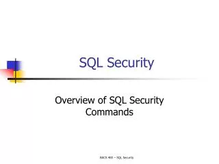 SQL Security