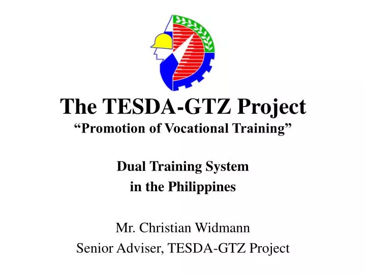 the tesda gtz project promotion of vocational training