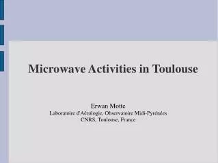 Microwave Activities in Toulouse
