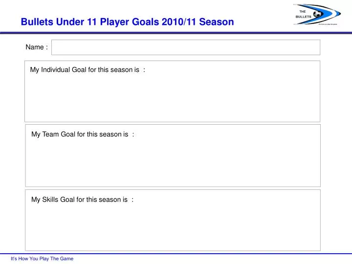 bullets under 11 player goals 2010 11 season