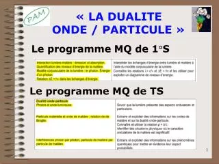 la dualite onde particule
