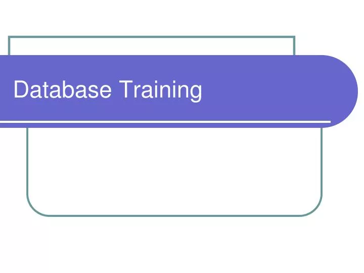 database training