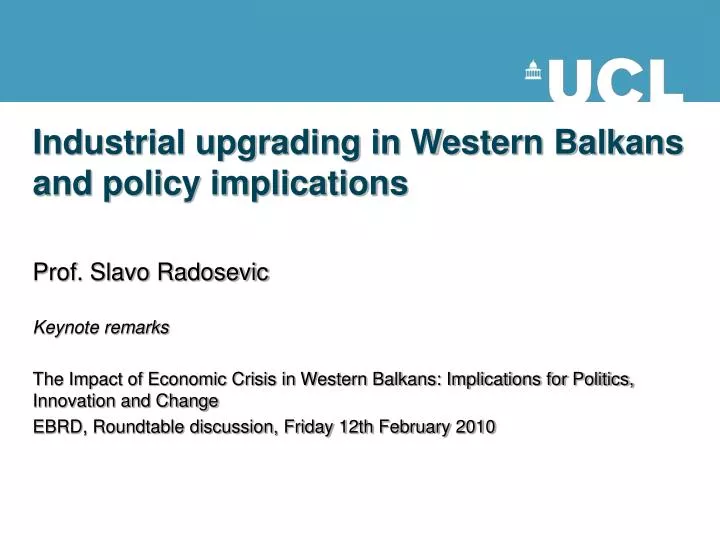industrial upgrading in western balkans and policy implications