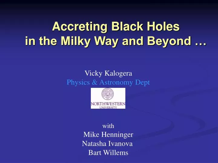 accreting black holes in the milky way and beyond