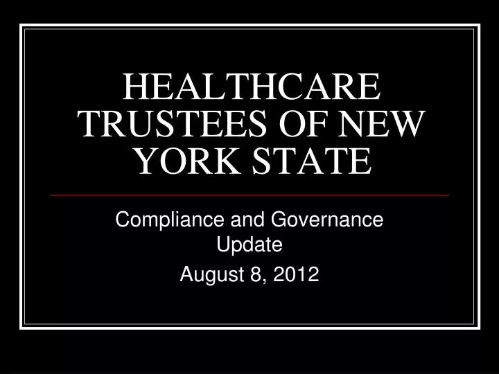 healthcare trustees of new york state