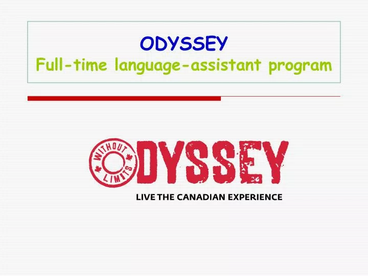 odyssey full time language assistant program