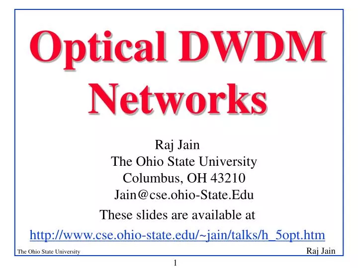 optical dwdm networks