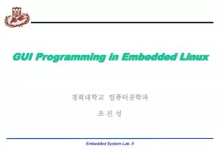 gui programming in embedded linux