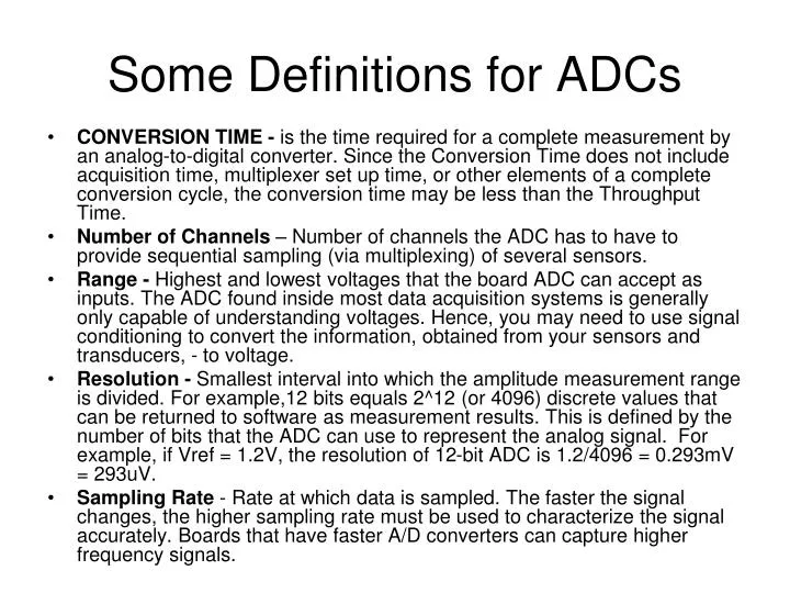 some definitions for adcs