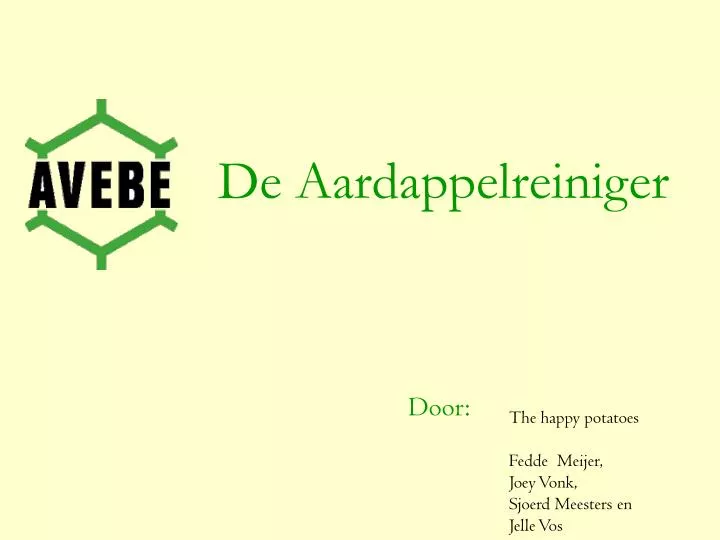 de aardappelreiniger