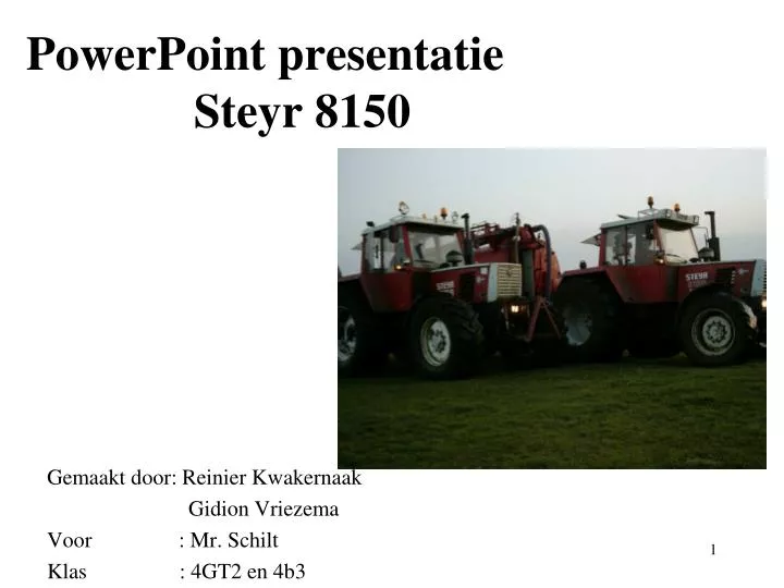 powerpoint presentatie steyr 8150