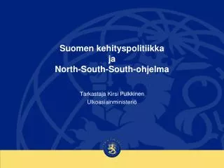 Suomen kehityspolitiikka ja North-South-South-ohjelma