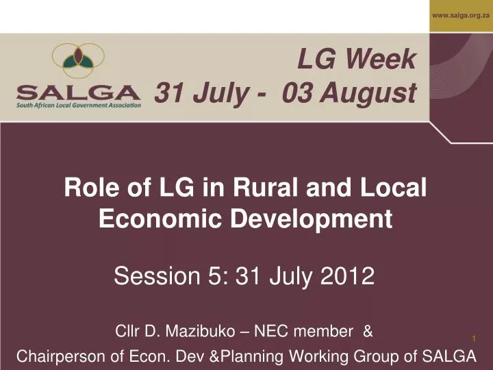 role of lg in rural and local economic development