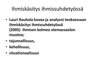 ihmisk sitys ihmissuhdety ss
