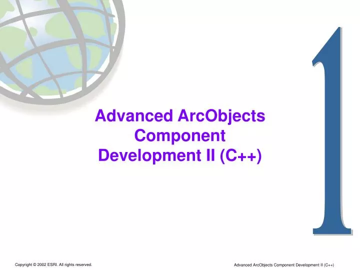 advanced arcobjects component development ii c