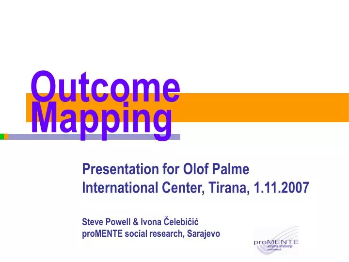 outcome mapping