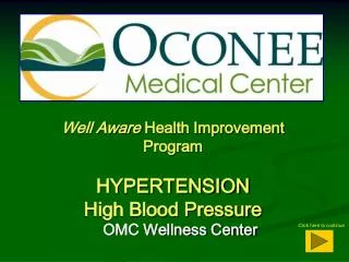 Well Aware Health Improvement Program HYPERTENSION High Blood Pressure