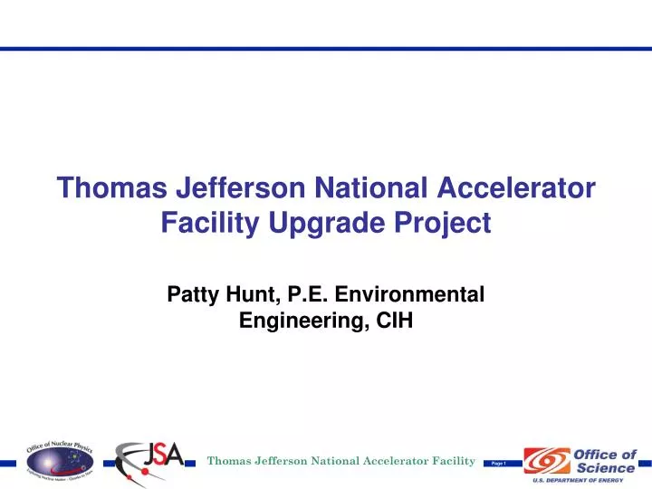 thomas jefferson national accelerator facility upgrade project