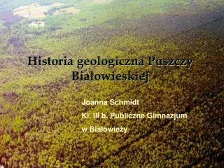 Historia geologiczna Puszczy Białowieskiej