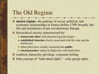 The Old Regime