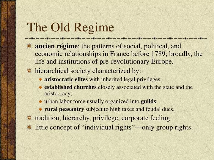 the old regime